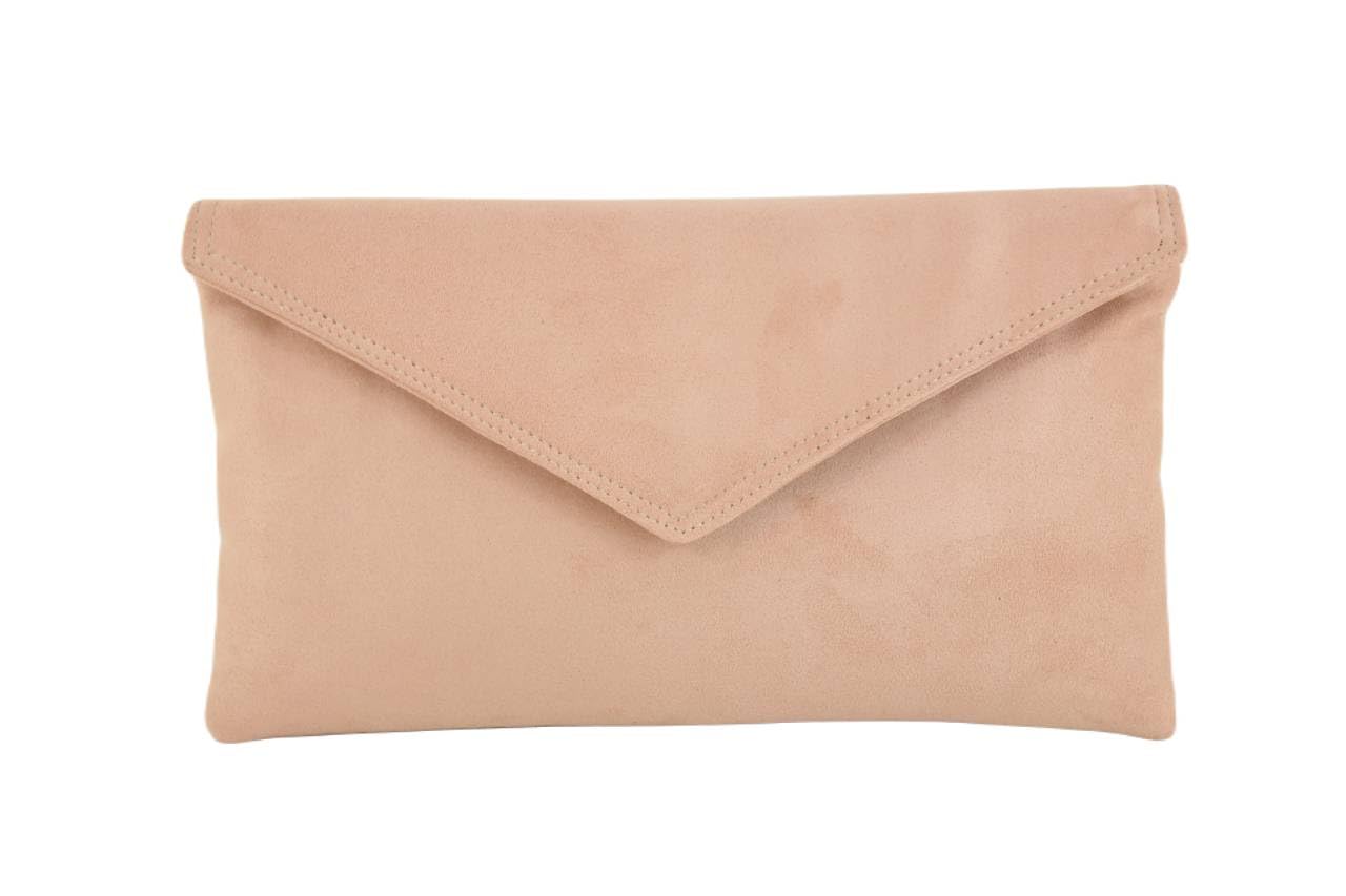 LONI Clutch/Shoulder Bag Faux Suede Handmade in The UK