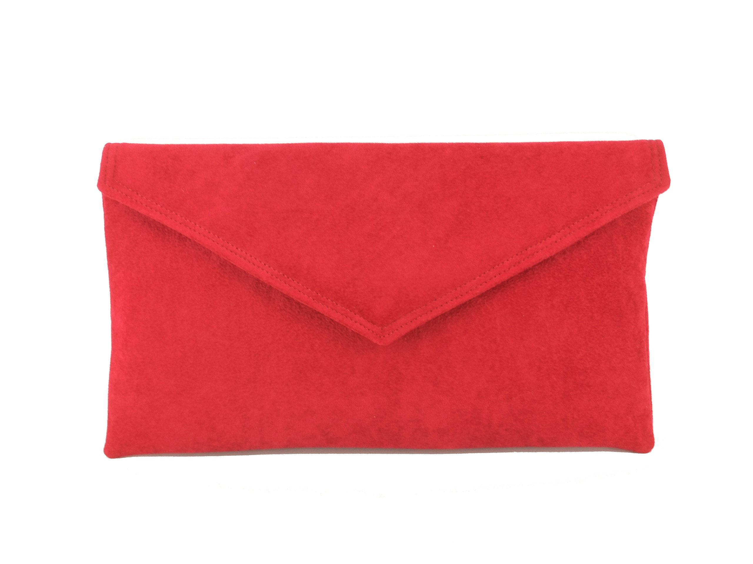 LONI Clutch/Shoulder Bag Faux Suede Handmade in The UK