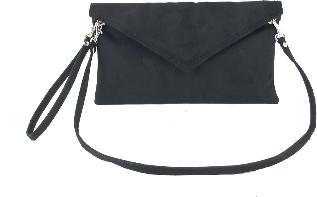 LONI Clutch/Shoulder Bag Faux Suede Handmade in The UK