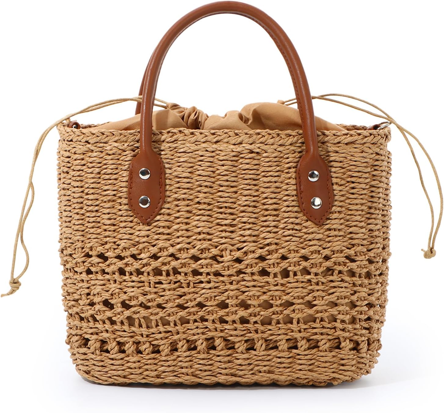 Summer Straw Bag for Women, Woven Rattan Handbag Bags, Boho Handmade Weave Shoulder Handbag Purse for Holiday Travel