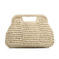 LHHMZ Women Straw Dumpling Clutch Bag, Woven Straw Clutch Handbag, Summer Beach Crossbody Shoulder Bag for Vacation Travel