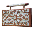 Walnut & Pearl Luxury Handcrafted Wooden Clutch Bag with Mother of Pearl