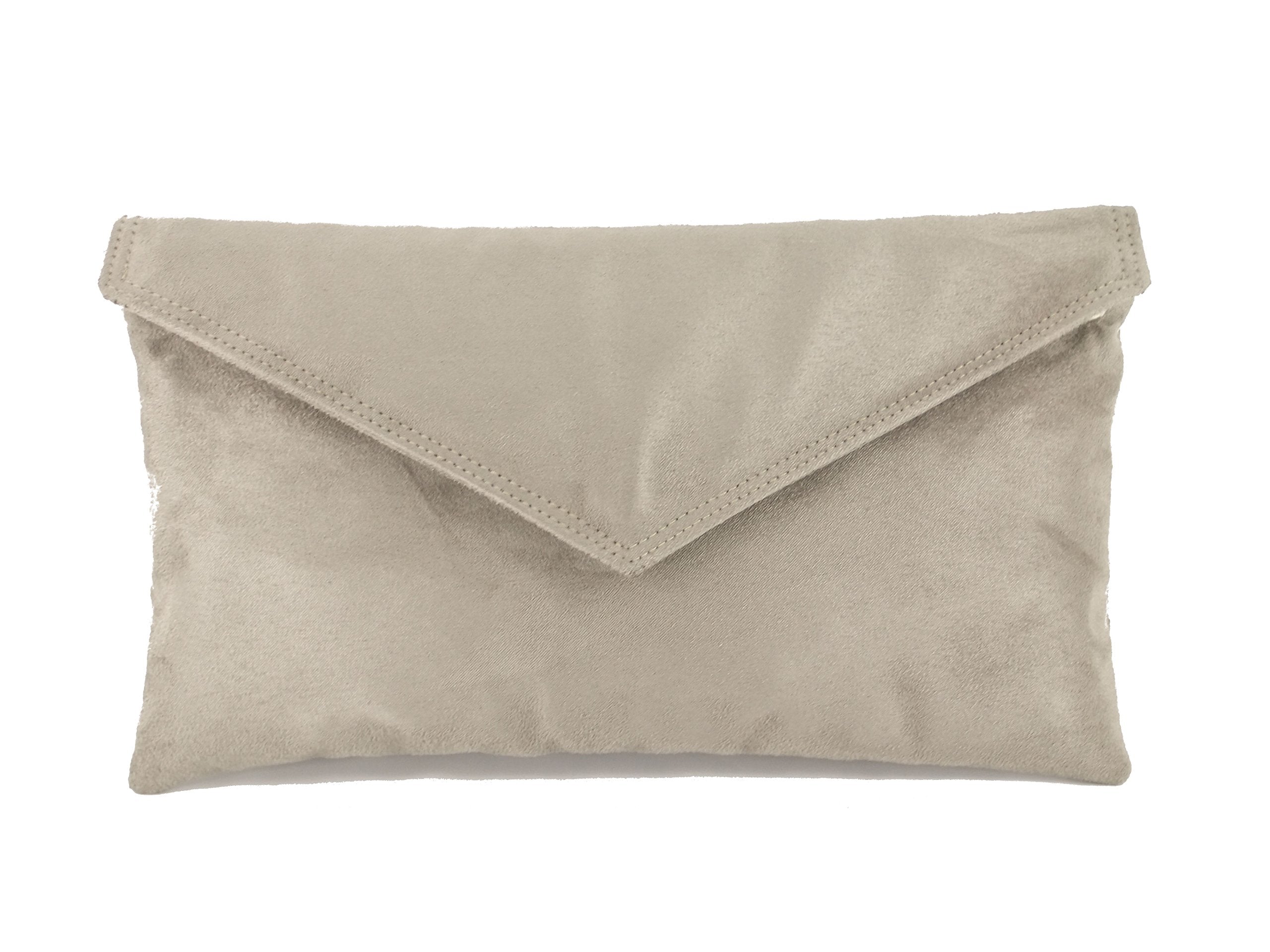 LONI Clutch/Shoulder Bag Faux Suede Handmade in The UK