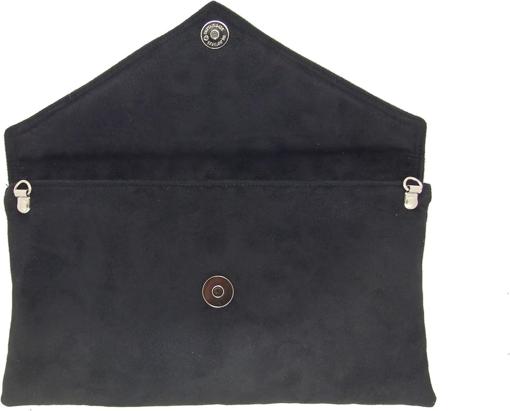 LONI Clutch/Shoulder Bag Faux Suede Handmade in The UK